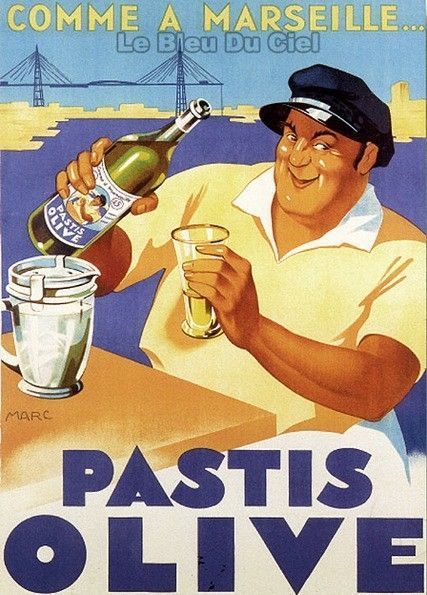 Affiche publicitaire ancienne (Pastis)