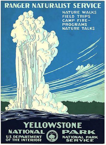 Affiche ancienne (Yellowstone)