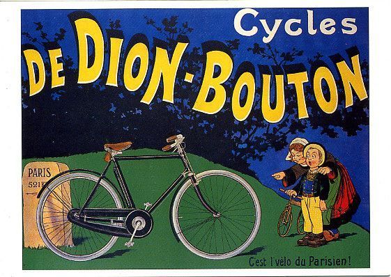 Affiche publicitaire ancienne (Cycles De Dion-Bouton)
