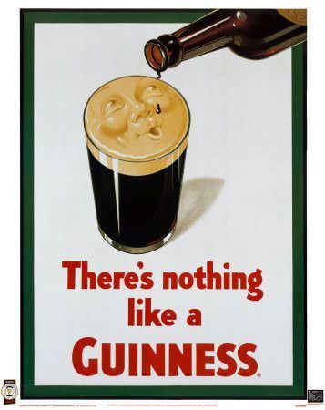 Affiche publicitaire ancienne (Bière Guinness)