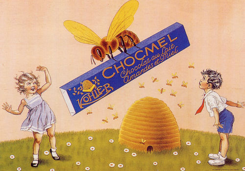 Affiche publicitaire ancienne (Chocolats Kohler)