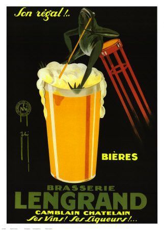 AFFICHE ANCIENNE PUBLICITAIRE (Bières)