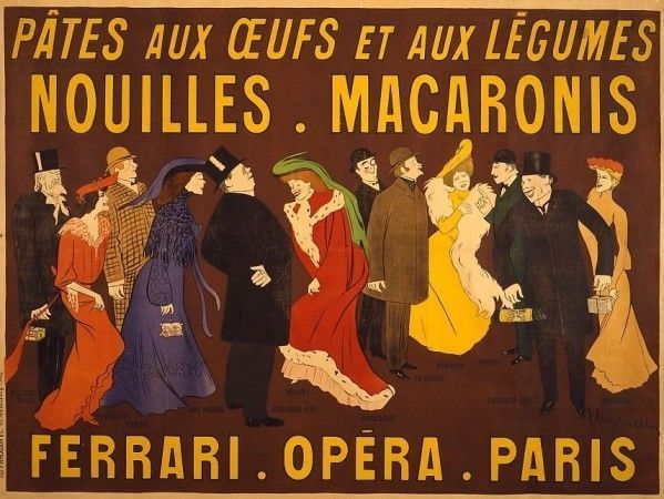 Affiche publicitaire ancienne (Pâtes)