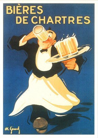 AFFICHE ANCIENNE PUBLICITAIRE (Bières de Chartres)