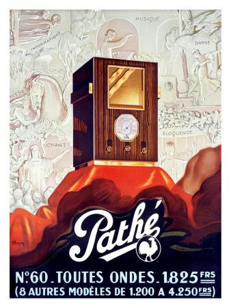 Affiche publicitaire ancienne (Pathé)