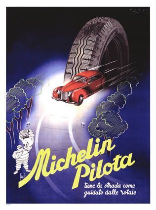 Affiche publicitaire ancienne (Michelin)