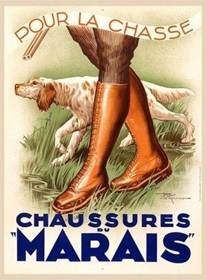 Affiche publicitaire ancienne (Chaussures)