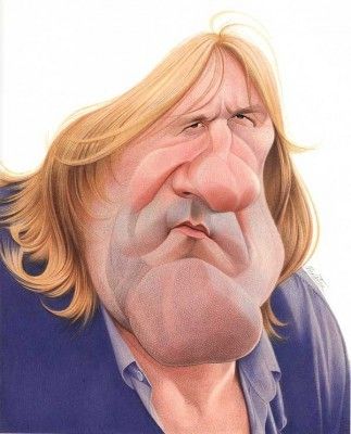 Caricature Gérard Depardieu