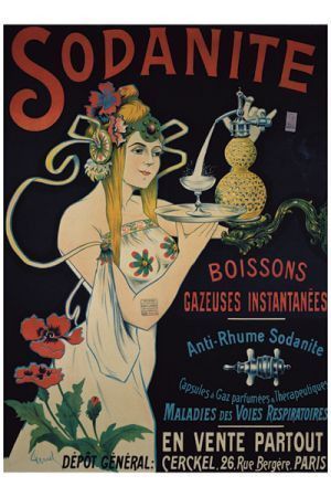 Affiche publicitaire ancienne (Boissons gazeuses)