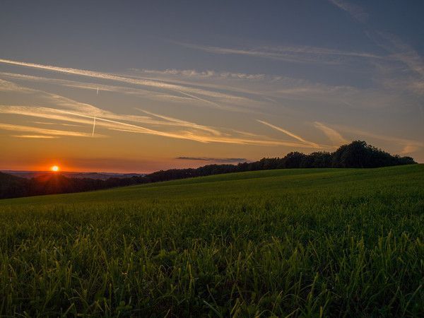 Coucher de soleil sur l'Auvergne