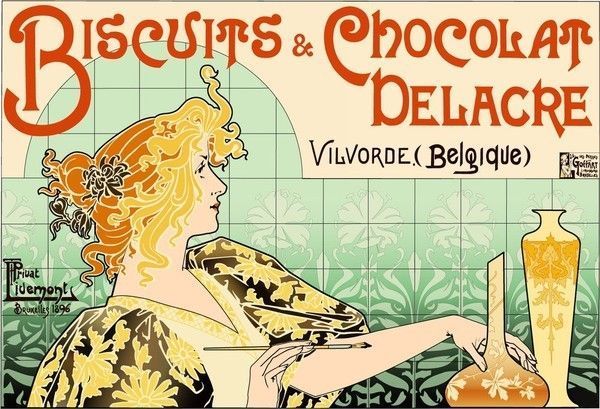 Affiche publicitaire ancienne (Biscuits)