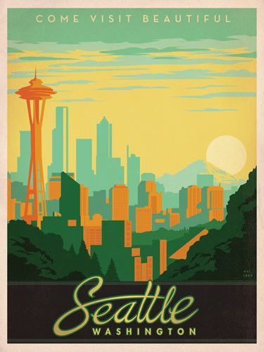 Affiche ancienne ( Seattle)