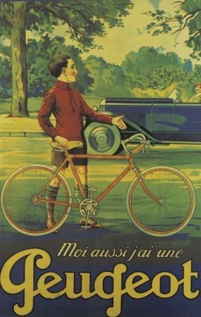 Affiche publicitaire ancienne (Peugeot)