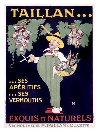 Affiche ancienne publicitaire (Apéritifs, Vermouths)